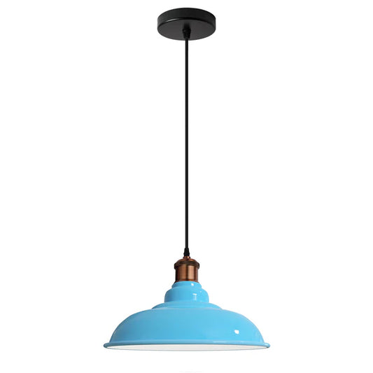 Moderne Pendelleuchte blau – E27 – 195cm Kabel – Komplettset aus Metall~3789