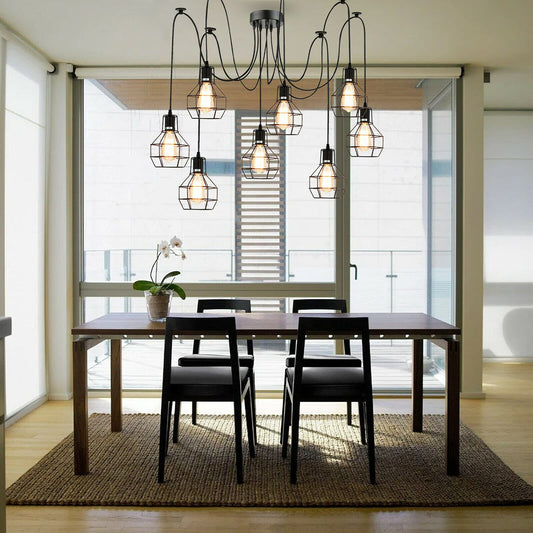Lampada a sospensione E27 a 5,8 luci 2M stile industriale ~3291