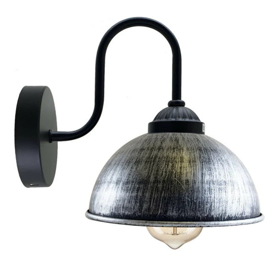 Applique industriali | argento spazzolato | Ø 21 cm | E27~2134