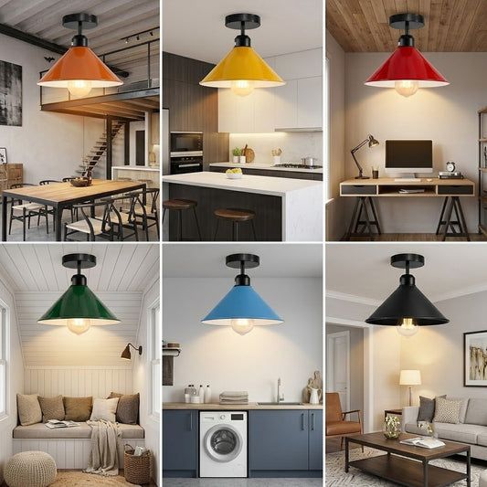 Industrial Deckenleuchte Bunt Gastro Flur Küche E27 ~3877