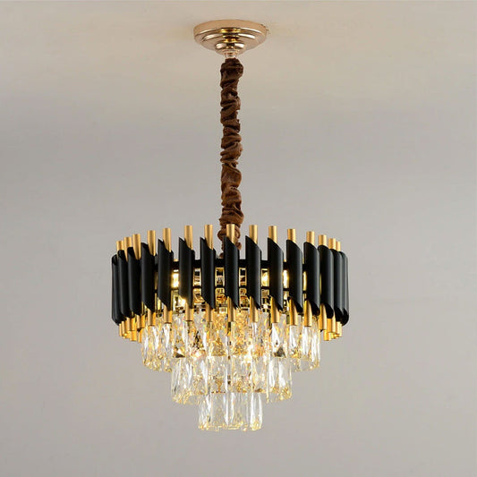 Kristall Kronleuchter Modern – Luxus Kristall Decken Hängelampe 40cm ~ 3367