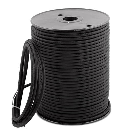 Textilkabel Schwarz rund, Stoffkabel