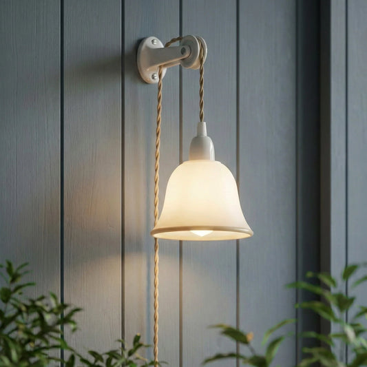 Glocke Glas Lampenschirm Weiß | E27 Opalglas Bistro Ersatzschirm ~3694