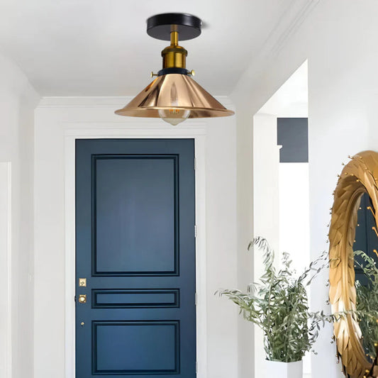 Moderne Deckenlampe aus Metall in French-Gold für Wohnzimmer