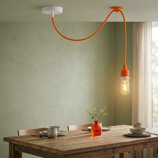 Lampada a sospensione vintage industriale design ragno E27 ~3404
