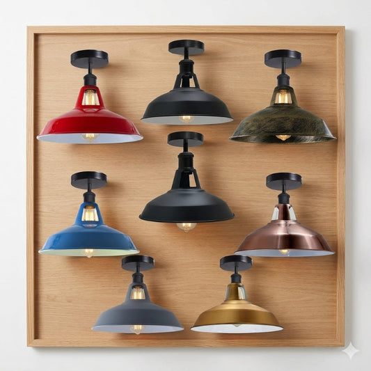 e27 metall deckenlampe factory design mehrfarbig