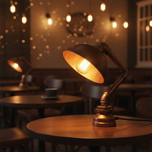 Lampada da tavolo retrò in stile industriale Steampunk ~3503