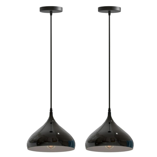 Industriell Moderne Hängelampe Tropfenform in Schwarz Glänzend | E27 ~3897