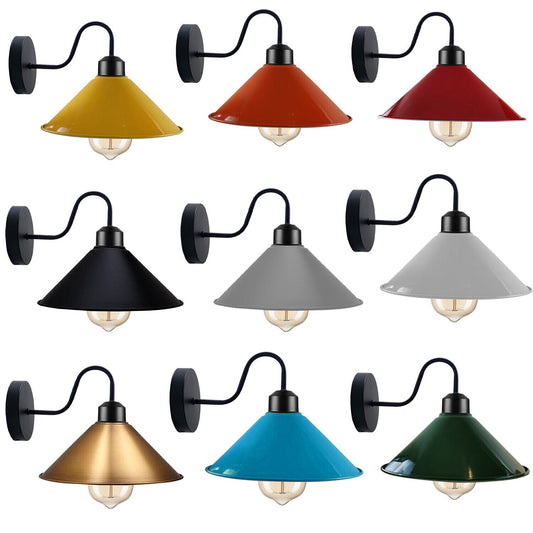 Vintage Wandlampe Industrial Design, Metallschirm für Loft~ 3334
