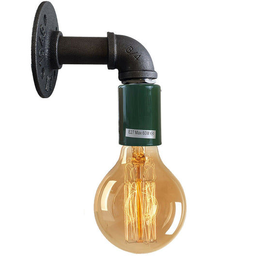 Moderne Industrielle Retro Vintage Rustikale Wandleuchte Wandleuchte Lampenfassung Grün lidsone.com-1