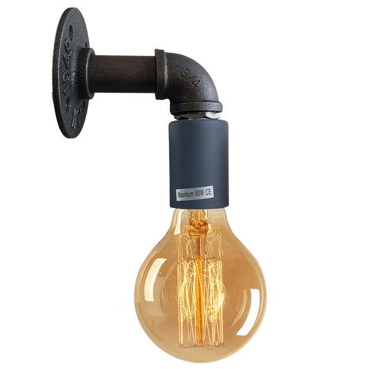 Moderne Industrielle Retro Vintage Rustikale Wandleuchte Wandleuchte Lampenfassung Grau lidsone.com-1
