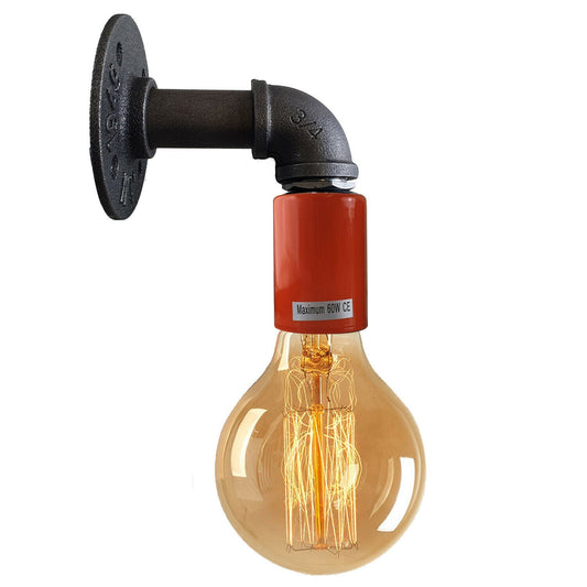 Moderne Industrielle Retro Vintage Rustikale Wandleuchte Wandleuchte Lampenfassung Orange lidsone.com-1