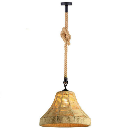 Natürliche Pendelleuchte aus Hanfseil kaufen