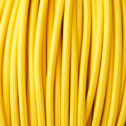 2 adriges rundes Vintage geflochtenes Gewebe Yellow Cable Flex 0,75 mm - Shop für LED-Leuchten - Transformatoren - Lampenschirme - Halter | lidsone.com
