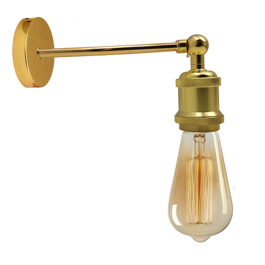 Französische Gold Retro-Wandleuchte in verstellbarer