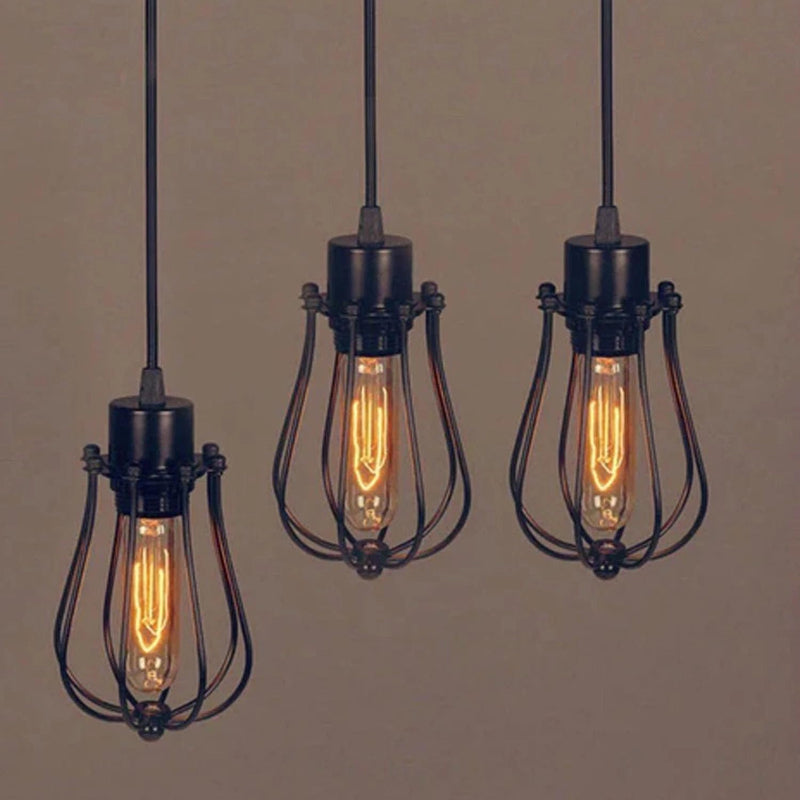 1-flammige Pendelleuchte schwarz Industrie Design