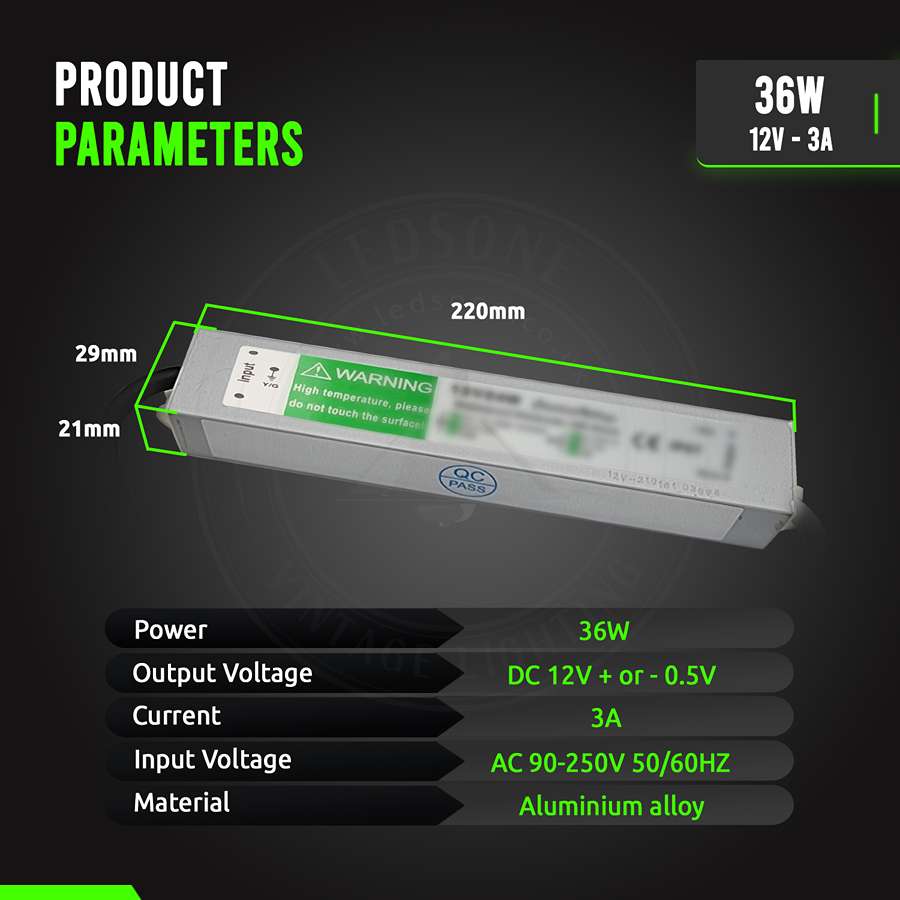 36W Netzteil Trafo für 12V  