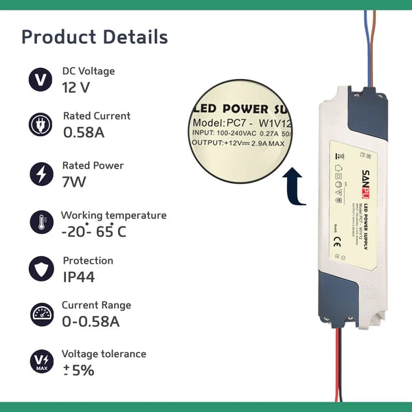 7 W 12 volt netzteil​