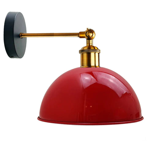 Rott industriell  Metall-Wandlampe kuppelförmiger