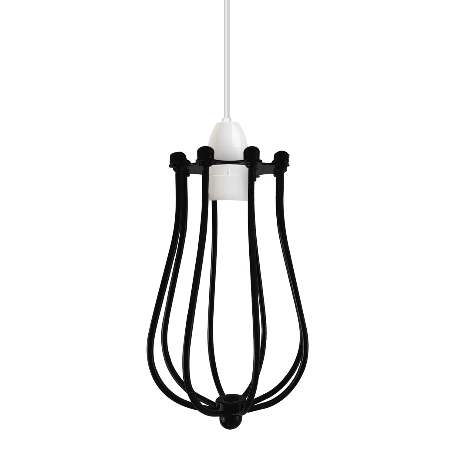 Modern Schwarze Pendelleuchte aus Draht kreativ für Zuhause 