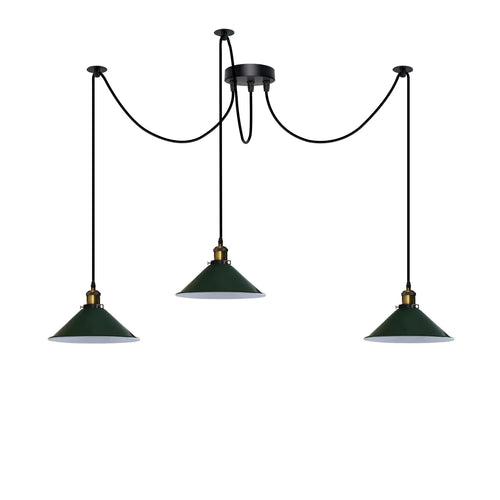 E27 Lampada a sospensione 2m 3 fiamme Metallo ~3312