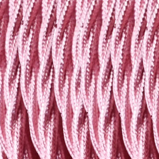 3-adriges,verdrillte,glänzendes rosa Elektrokabel Stoff~1197