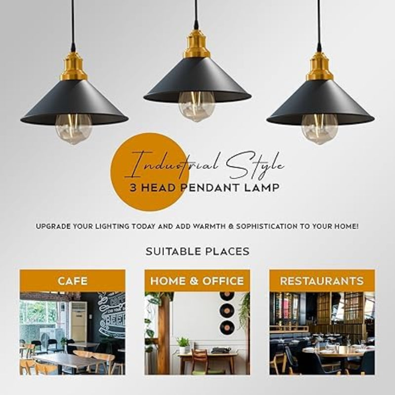3-flammige Industrial Lampe