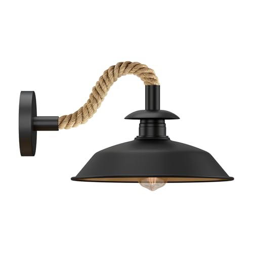 wandleuchte hanfseil mit
