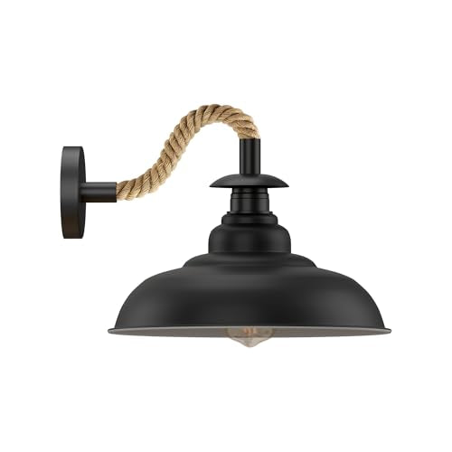 hanfseil wandleuchte mit
