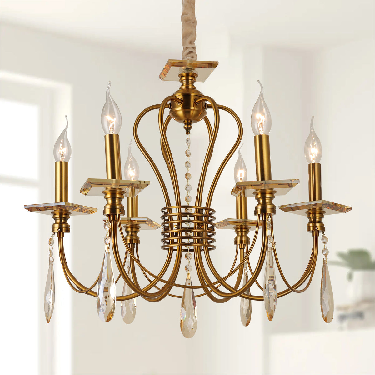 goldene Deckenleuchte, Kronleuchter, Kronleuchter