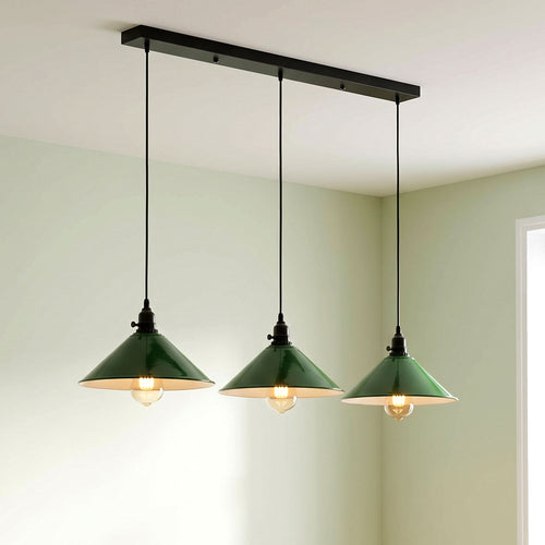 Lampada a sospensione a 3 luci con interruttore flammig ~3321