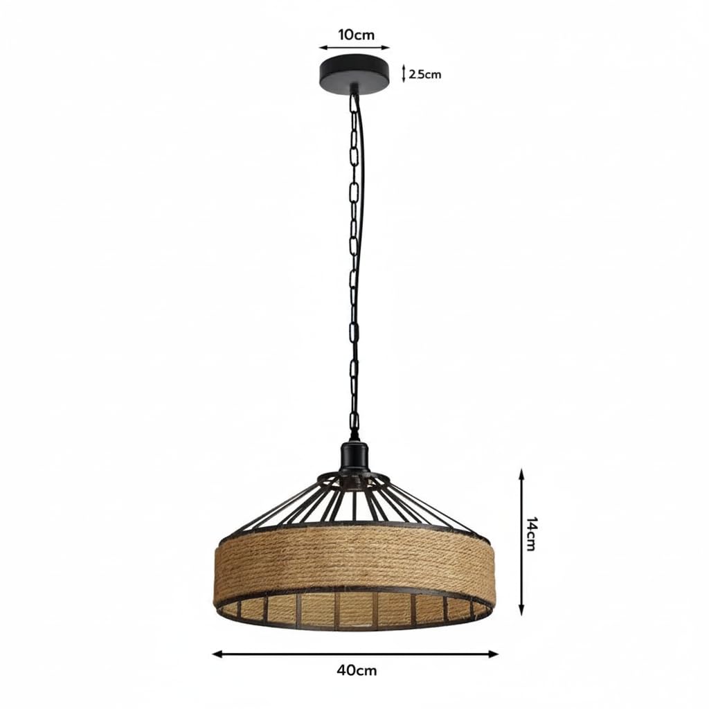 pendant rope rustic and light