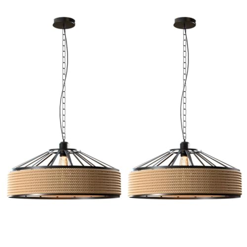 rustic rope light pendant