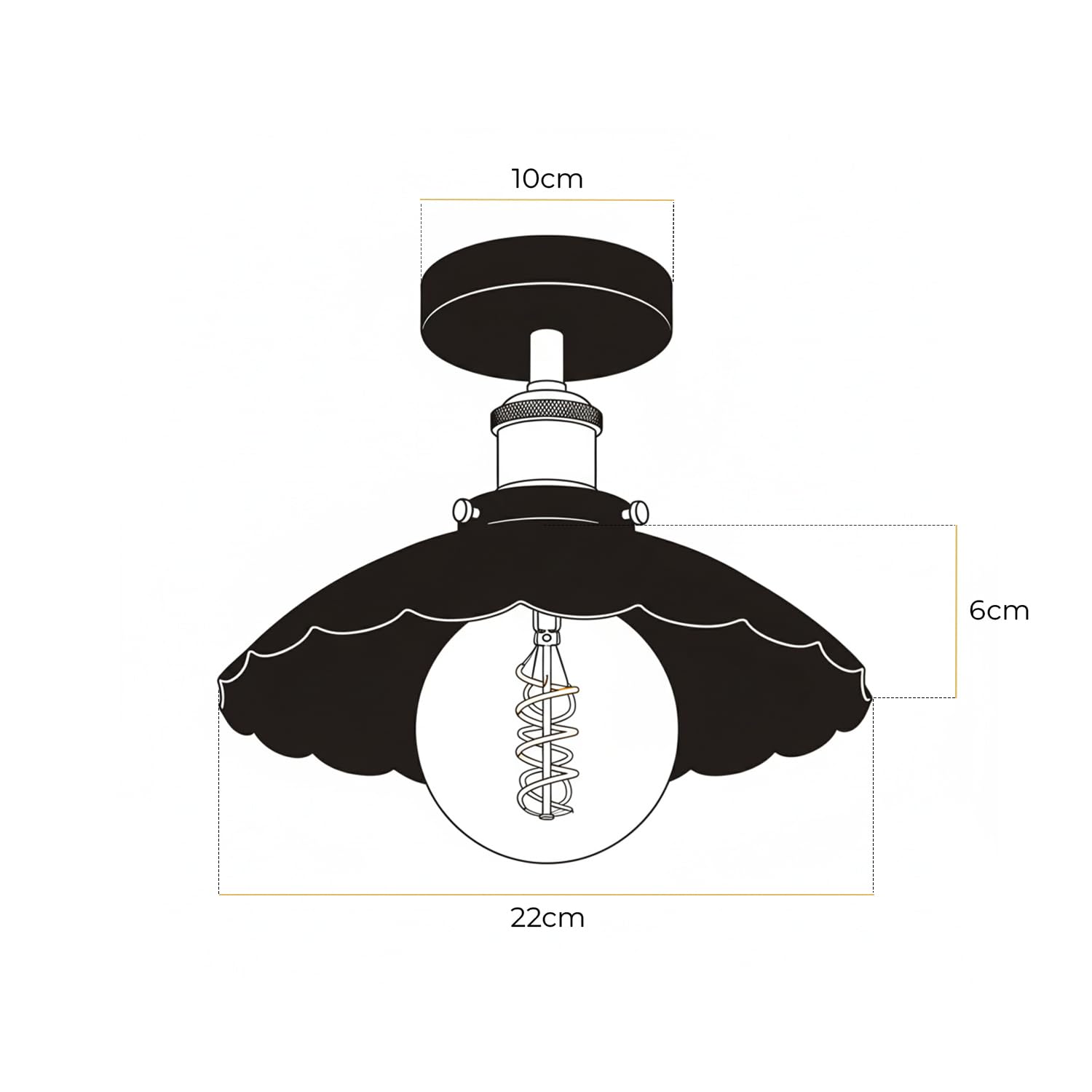 light flush industrial ceiling