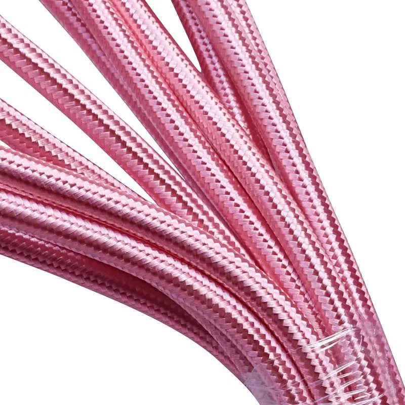 3-adriges rundes Stromkabel fur lampen-Glänzendes rosa