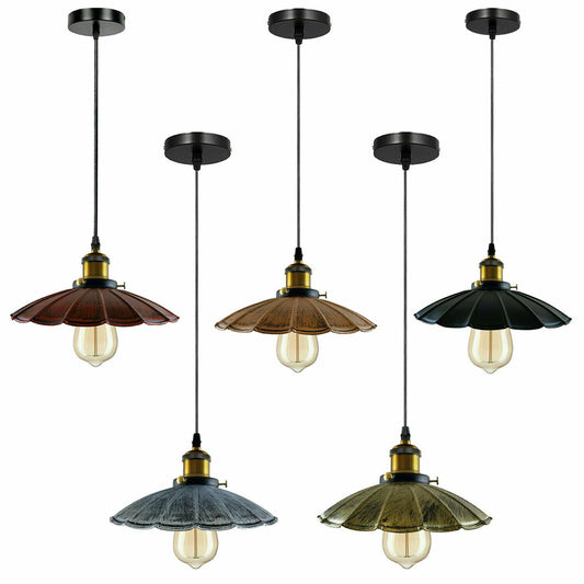 Hängelampe in Blütenform – Vintage Industrie Pendelleuchte | Ø 22cm | E27  ~3582