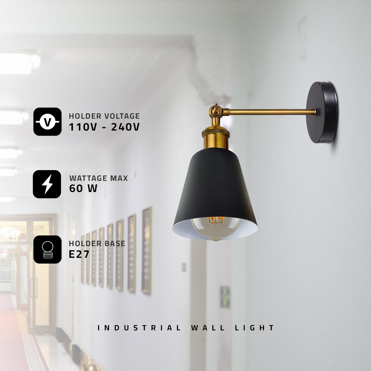 indoor ceiling e27 shade retro
