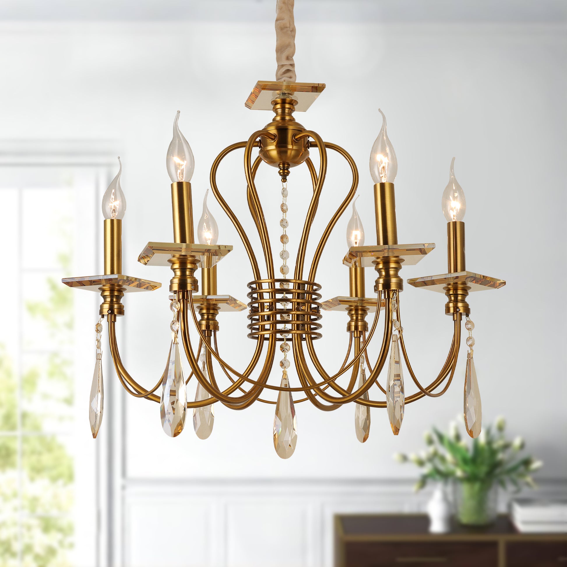 goldene Deckenleuchte, Kronleuchter, Kronleuchter