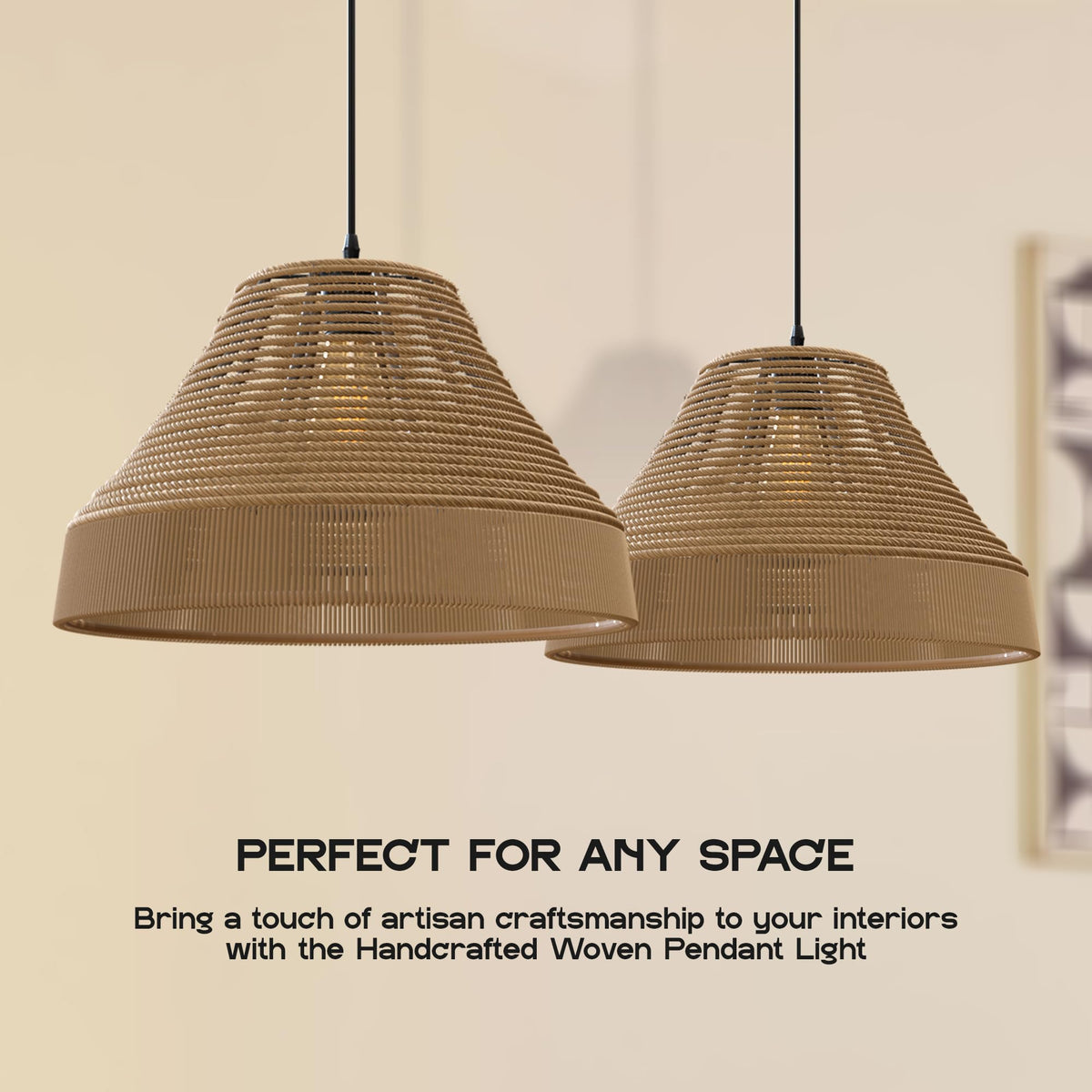 fixture rope metal pendant