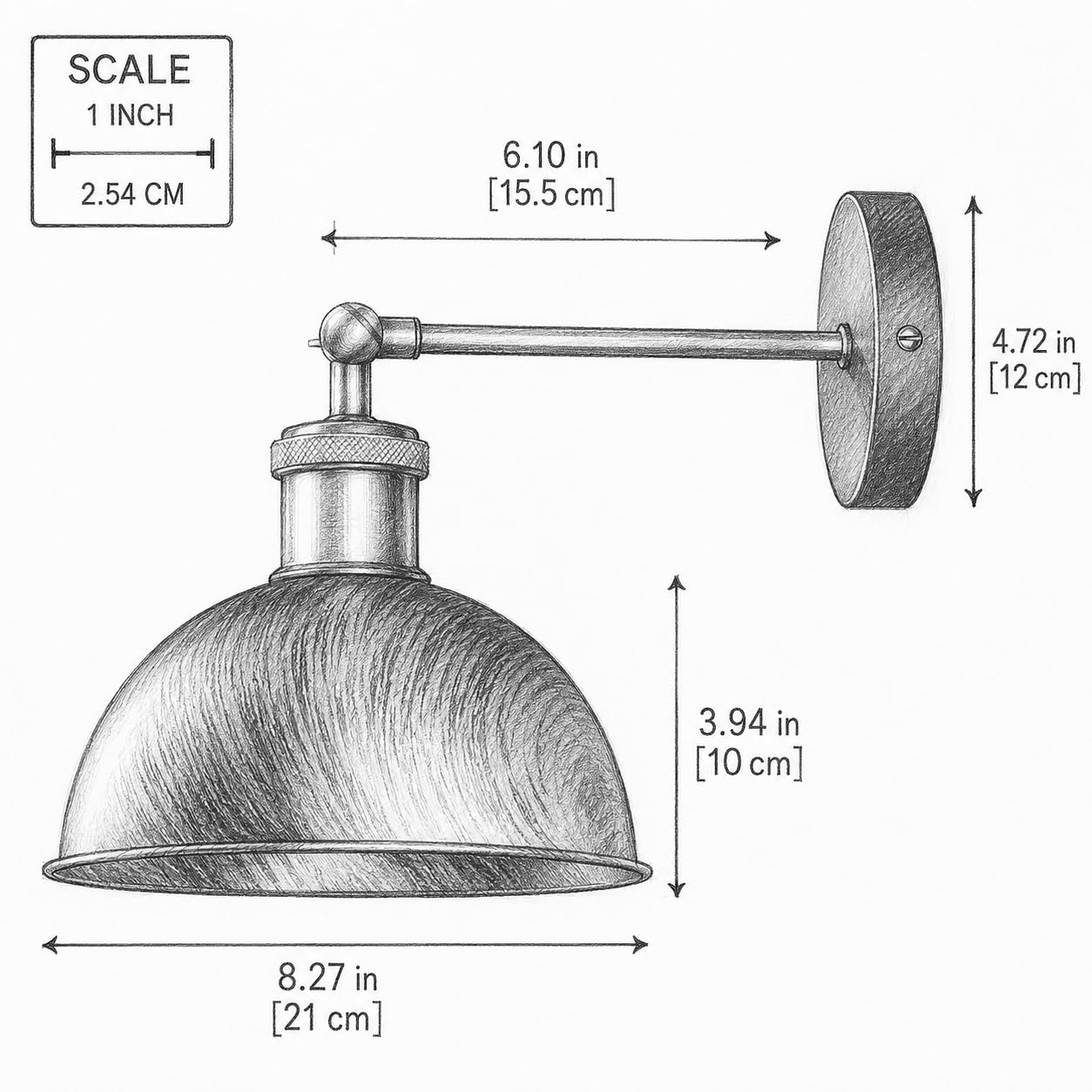 180° wandlampe verstellbar