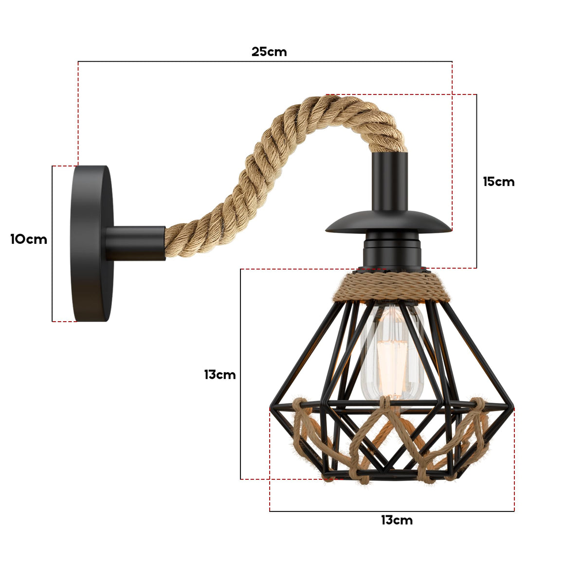 table industrial lamp shade