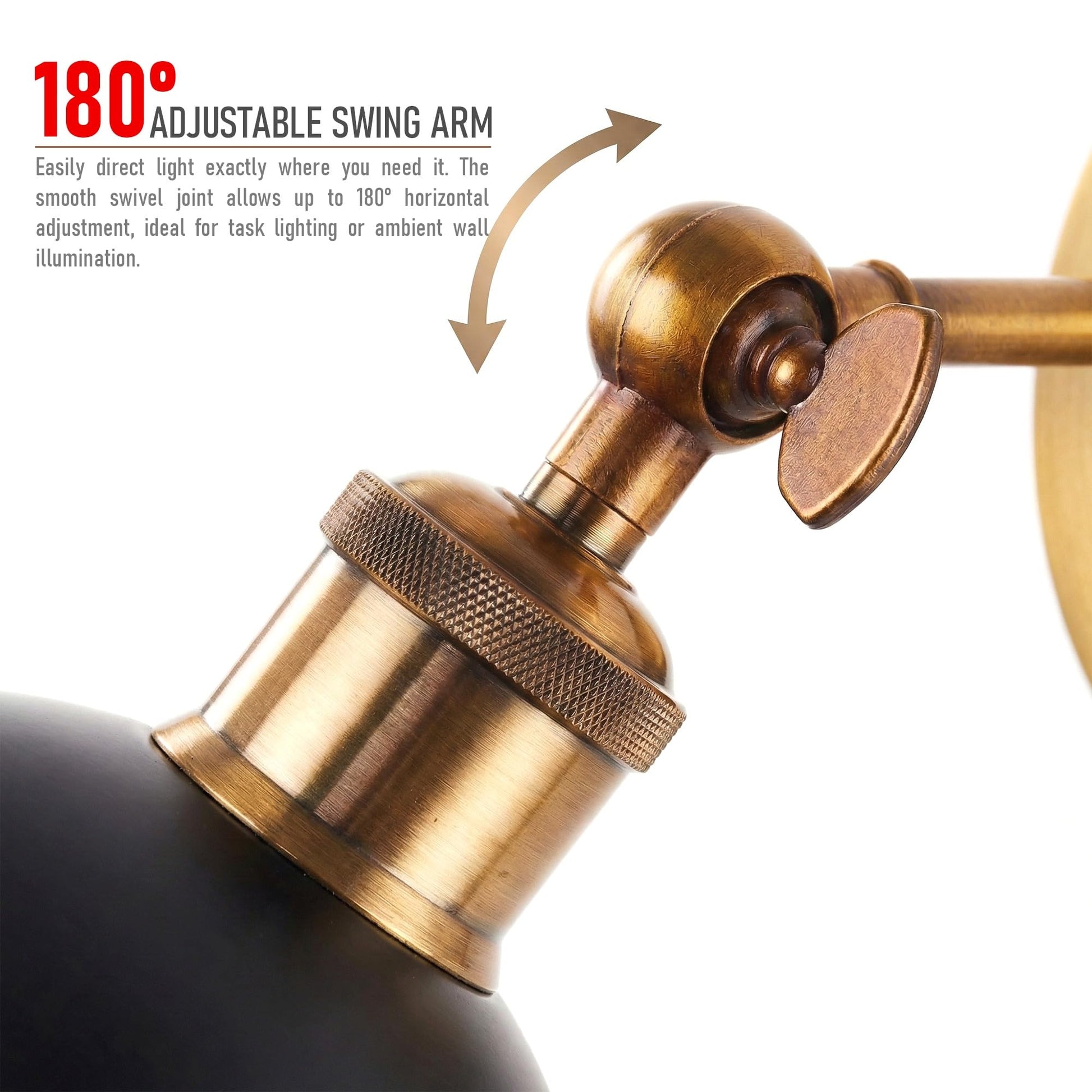180° wandlampe verstellbar
