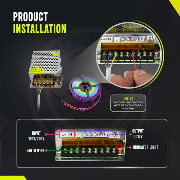 DC 12 V 12 W–720 W  Schaltnetzteil 