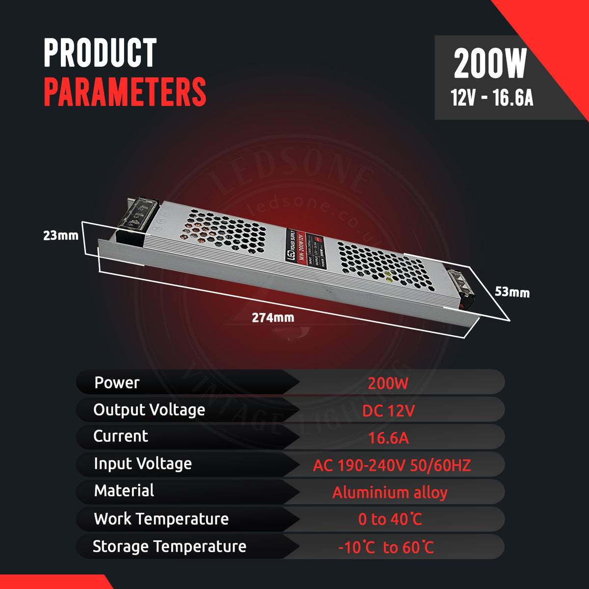 200W DC 12V LED-Trafo 