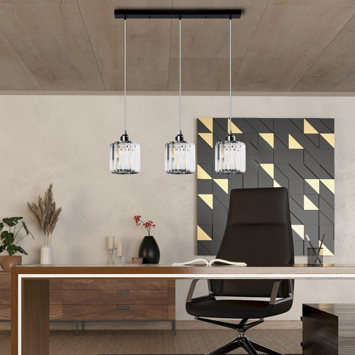 crystal modern led pendant