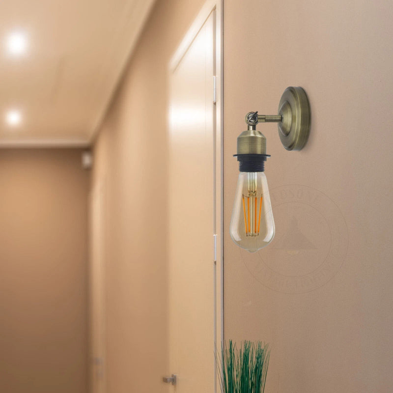 Antike Wandlampe Bronze E27