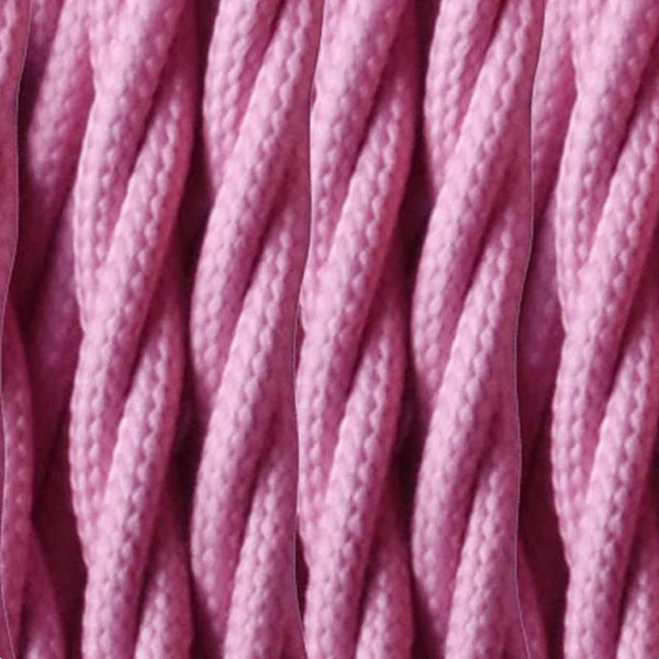 Textilkabel rund 2x0,75mm² Rosa