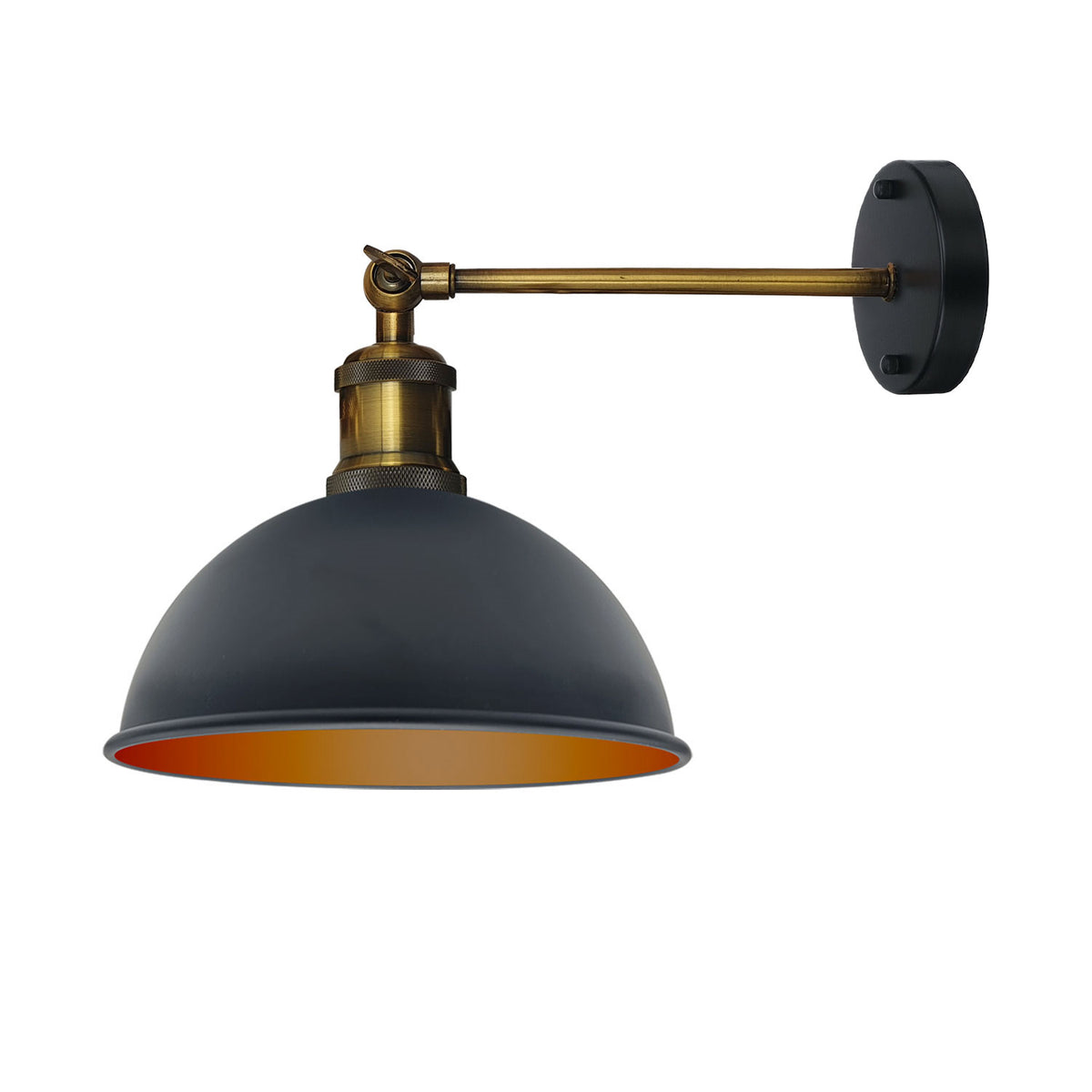 Schwarz-goldene Innenwandleuchte im modernen Retro-Stil