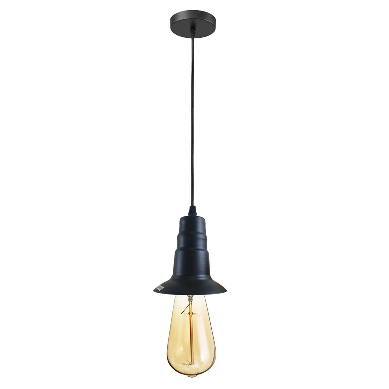 Matt schwarz Decken  Lampenfassung industrielles hängendes Design~