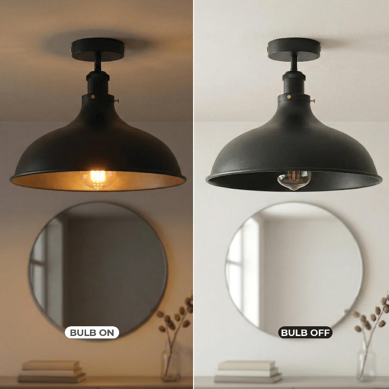 Deckenlampe Metall Schwarz